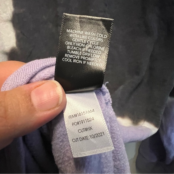 Torrid Tunic pullover Sweatshirt Cozy Fleece Tie Dye Black Pink Purple 2XL - Picture 9 of 10